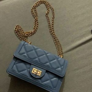 blue-mini chained purse(brand new)